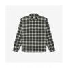 Men S Medium Check Cotton Twill Shirt [green]