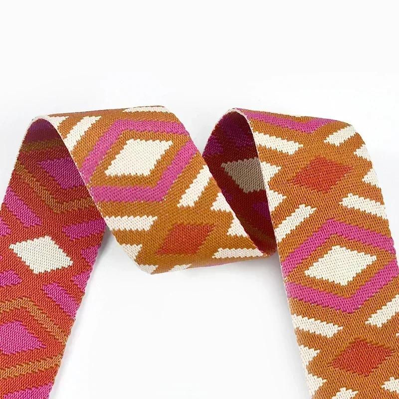 1-10M Meetee 50 мм Полиэстеровая Ленточная Тесьма для Рюкзака Жаккардовая Лента для Сумки Декоративные Полосы для Одежды Швейные Аксессуары DIY