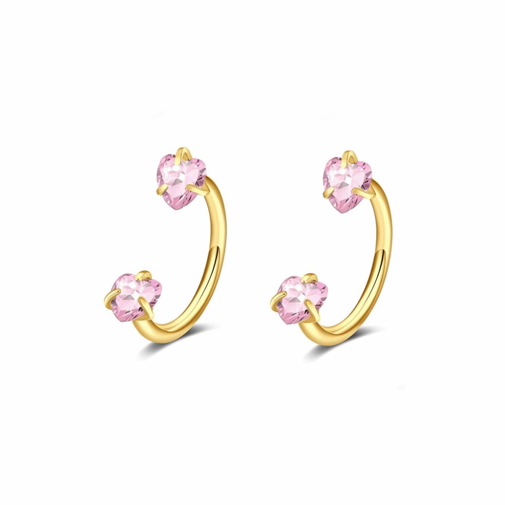 2 PCS Elegant Nose Ring Stainless Steel Daith Piercing Jewelry Cartilage Helix Earrings Daily