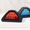 Universal Sporty Triangle 12LED Rear Fog Light Third Brake Lamp Brake Signal Lamp Stop Light