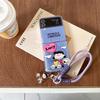 Cute Snoopy splash-ink Folding Magsafe Wireless Charge Case For Samsung ZFlip 3 4 5 6 ZFlip7 Snoopy Cartoon Magnetic Holder