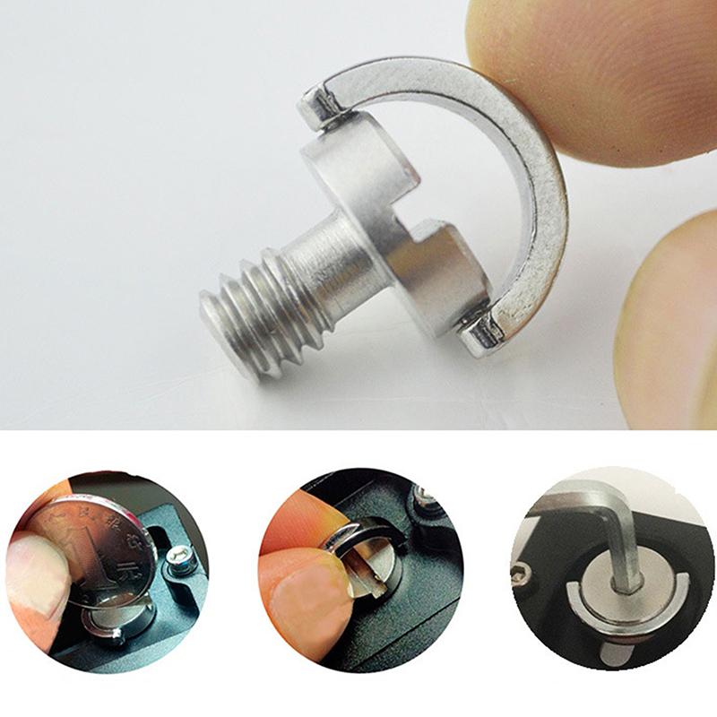 Винт для камеры 1/4 для быстросъемной пластины. 1/4-дюймовый складной штатив с D-образным кольцом-адаптером.