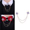 Fashionable Rhinestone Tassel Brooch Shirt Collar Accessory Gift Hanfu Cheongsam Jewelry for Work or Social Event