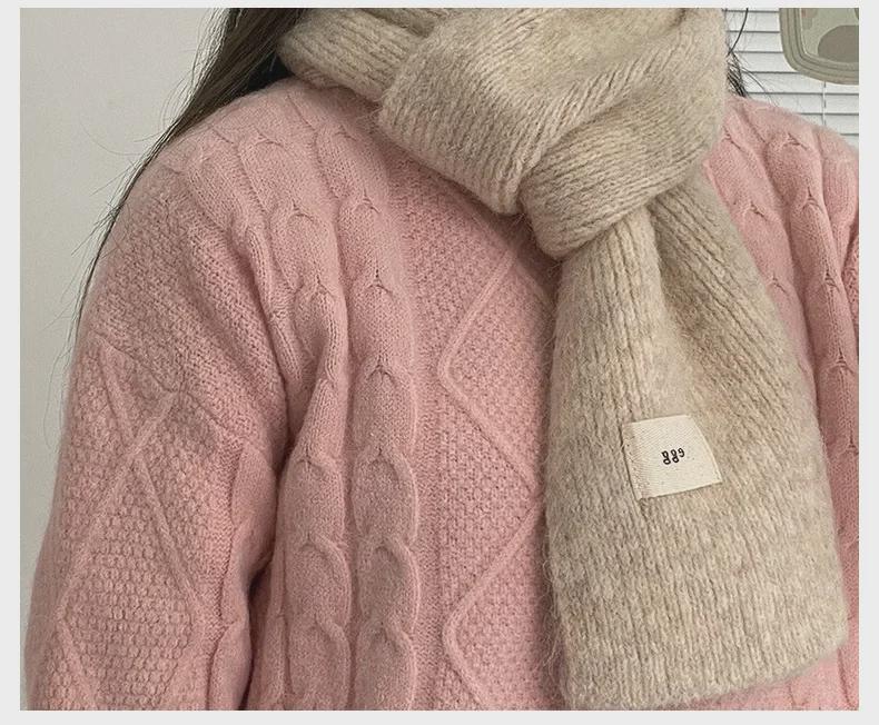 Чистые цветные воспоминания ~ Мягкий и липкий лейбл-имитация кашемирового шарфа: Трикотаж унисекс в стиле ретро для теплого и модного образа