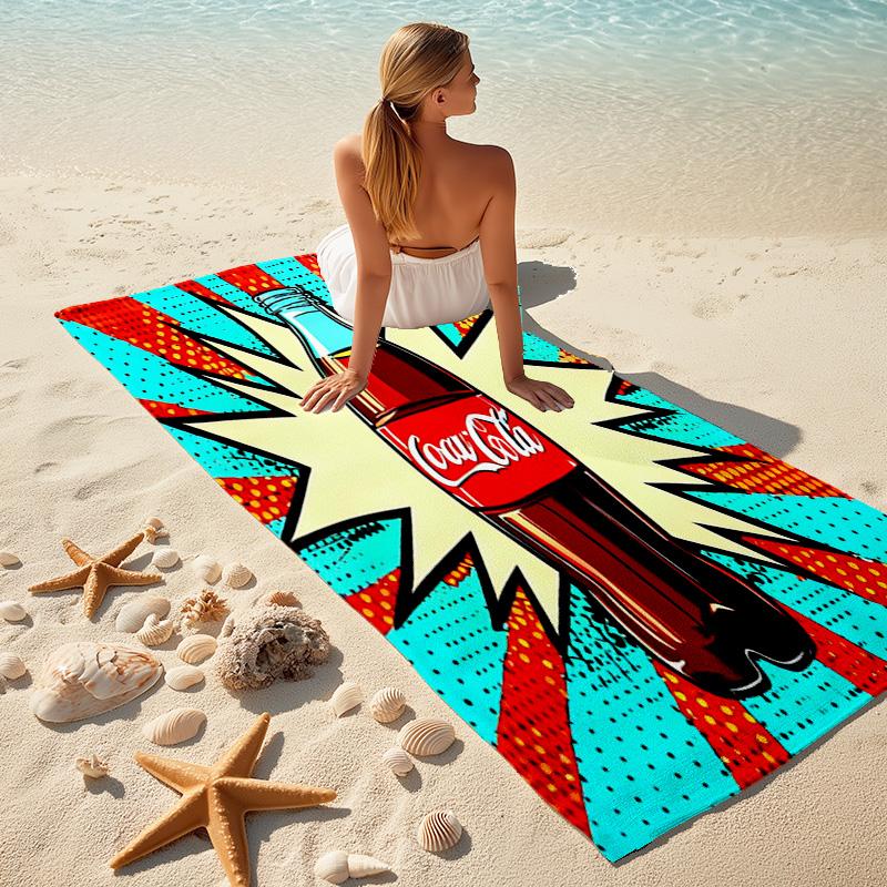 Christmas Gift Halloween Theme Bear Truck Coca Cola beach towel outdoor camping vacation swimming beach towel outdoor absorbent bath towel Y5