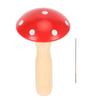 Darning Mushroom Detachable Curved Handle Smoothing Wood Wooden Mushroom Darner with Needle for