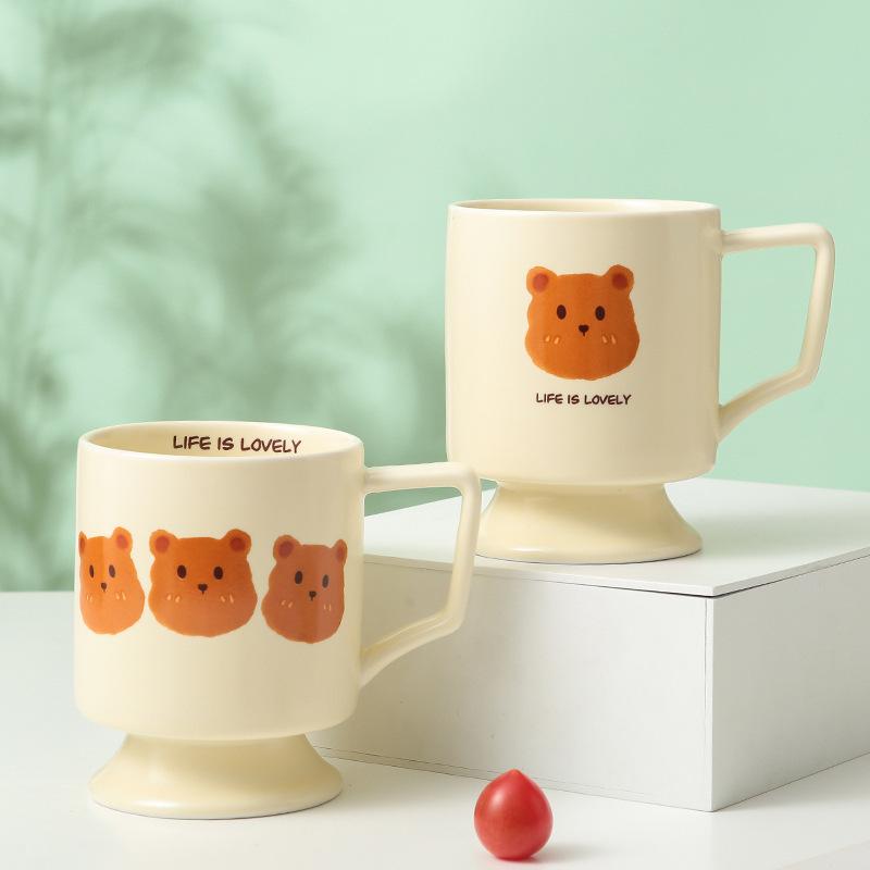 Французский бокал Кружка высокого класса Керамическая чашка высокого класса Ретро Высококачественная чашка для питья Сувенирная подарочная чашка