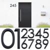 4inch/10cm 3D Black Self-Adhesive ABS Acrylic 0 To 9 Number Plate Sign Door Label Numeral Tag