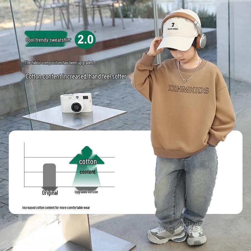 Маленький Слон Хэмм Повседневная Толстовка для Мальчиков с Принтом Букв