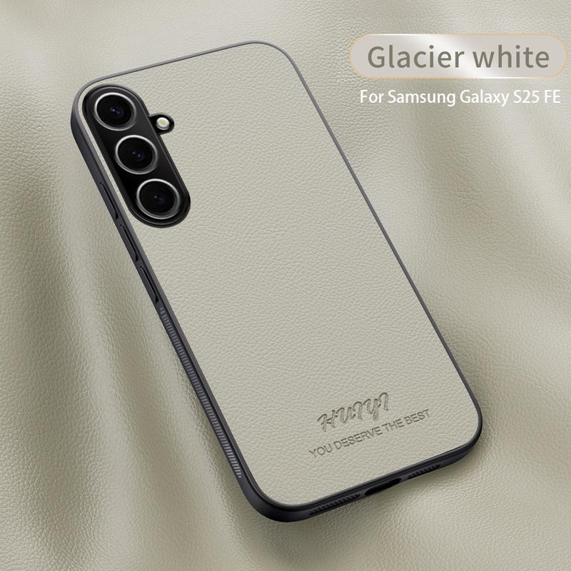 Luxury Business Leather Soft Frame Magnetic Cover For Samsung Galaxy S25 FE S25FE 5G Phone Cases Capa