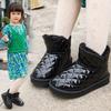 Kids Winter Snow Boots Girls Boys Warm Fleece-Lined Waterproof Short With Rubber Sole