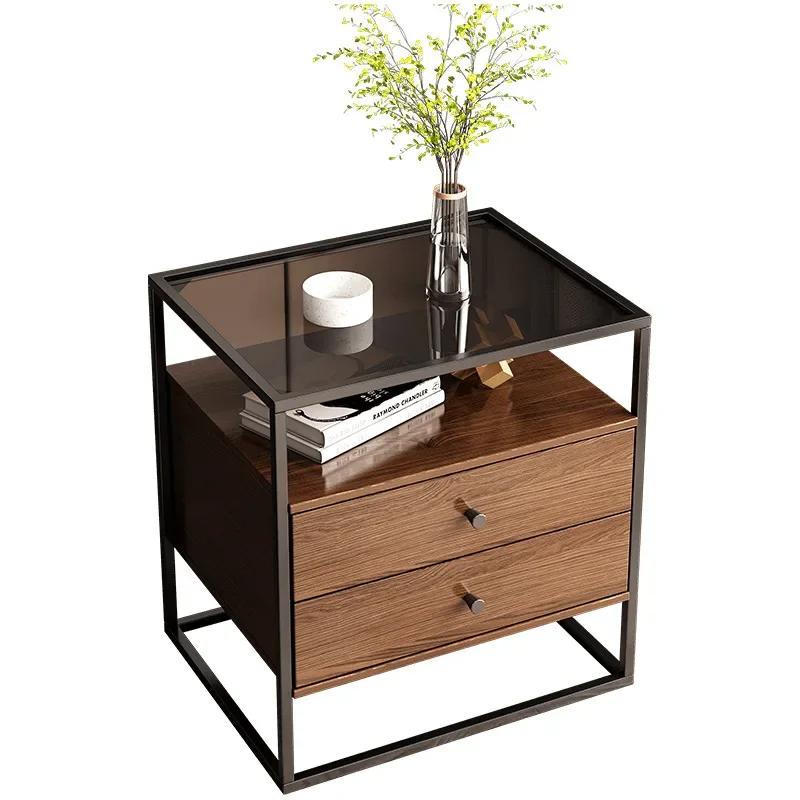 Luxury Bedside Nightstands Modern Wooden Italian Drawers Minimalist Nightstands Table Tall Aesthetic Bedroom Furniture