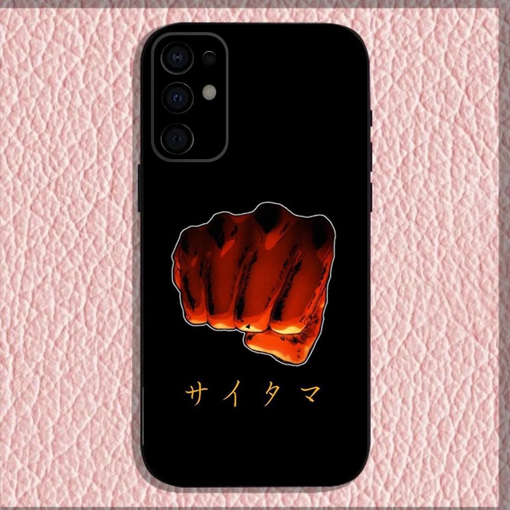Чехол для телефона One P-Punch Man Saitama для Samsung S25, S24, S21, S22, S23, S30, Ultra, S20, Plus, Fe, Lite, Note, 10, 9, 5G Черный