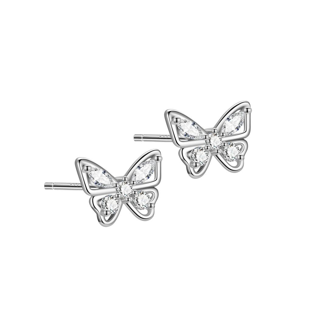 Small Butterfly Stud Earrings New Design Super Flash Gentle Earrings Ins Exquisite Versatile Earrings
