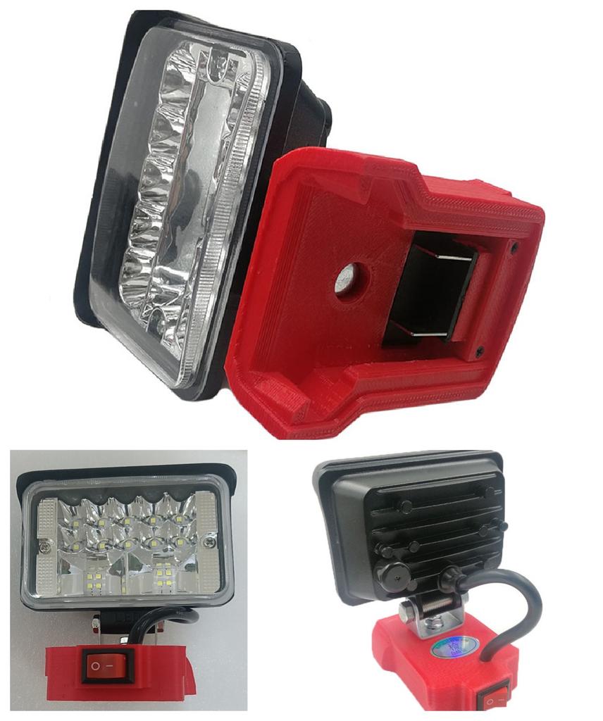 Wireless LED Work Light 3inches 18LED 2800LM 54W For Milwaukee Cordless M18 18V