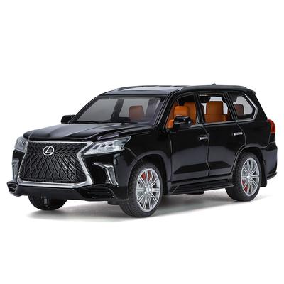 1/32 Lexus LX570 Внедорожник Металлическая модель автомобиля Литье под давлением Металл Внедорожные транспортные средства Модель автомобиля Звук и свет Симуляция Детские игрушки Подарок