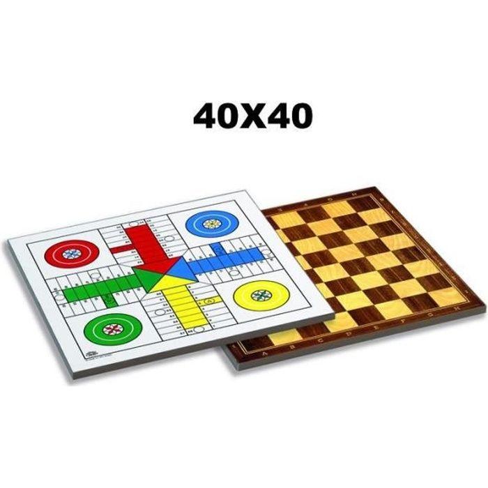 Настольная игра для всей семьи - Деревянные шашки-парчис 40 X 40