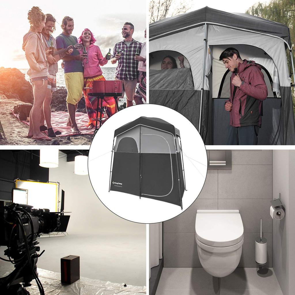 KingCamp Changing Emergency Toilet Simple Shower Простой сменный пляжный частный туалет на открытом воздухе Аварийный туалет Легко и удобно Поставляется с сумкой для хранения