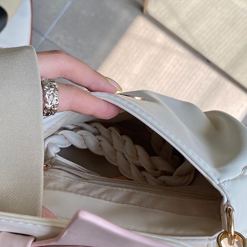 Летняя Милая и Милая Сумка-Мессенджер на Плечо, Мягкая Сумка-Облако с Бантом, Маленькая Круглая Сумка для Женщин