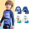 Baby Boys' Swimsuit Long Sleeved Top And Shorts Two-Piece Kids Swimwear