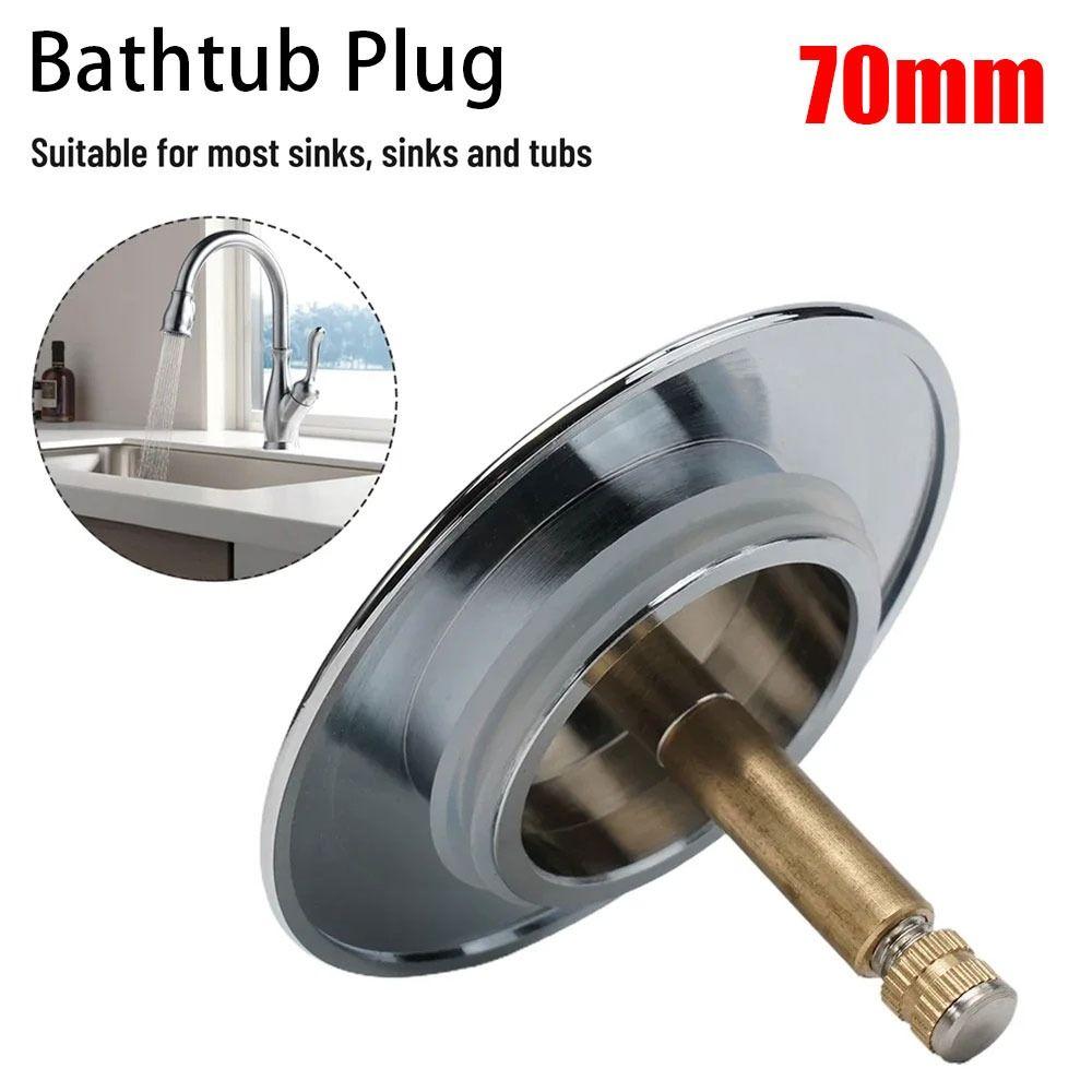 1Pcs Brass Bath Stopper Pop Up Waste Stopper Bathroom Tub Drain Filter Durable Bathtub Plug