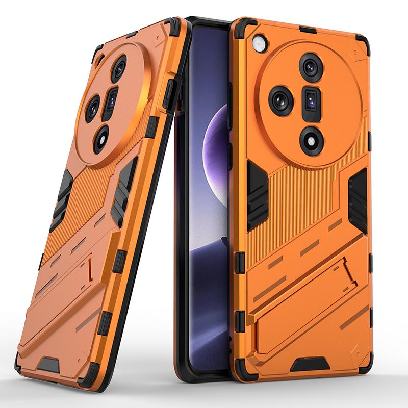 For Oppo Find X7 X6 X5 Pro Lite Ultra Punk Armor Shockproof Bumper Rugged Rubberized PC Fitted Kickstand Case Stand Holder Cover Shell
