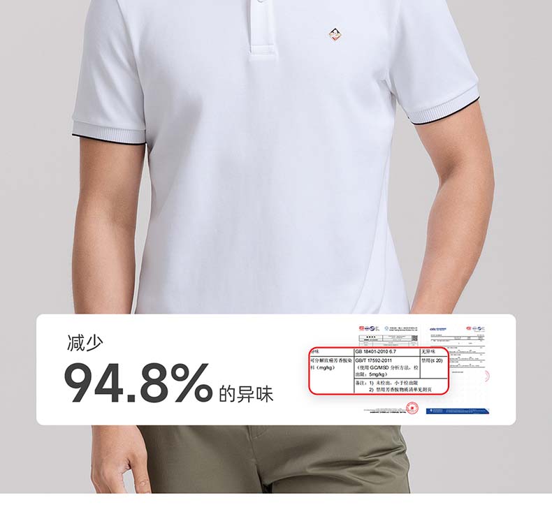 Langdeng Men's Solid Color Breathable Short-Sleeved Polo Shirt