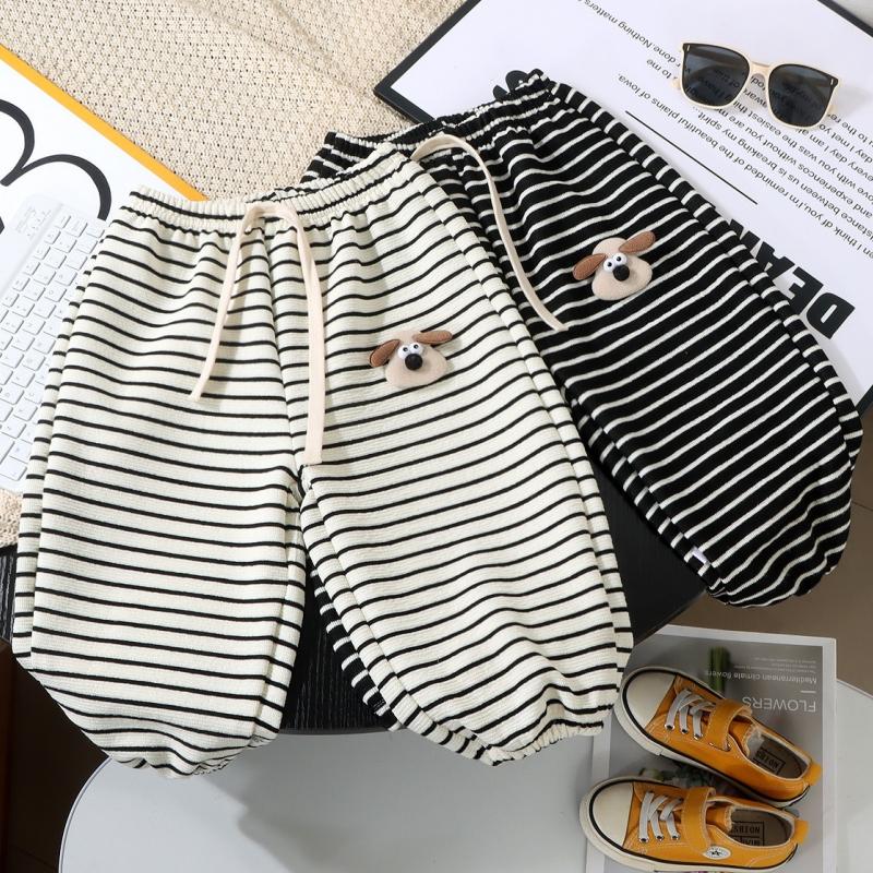 Полосатые спортивные штаны для девочек и мальчиков, весенне-осенний костюм, детские брюки, детские свободные спортивные штаны, мягкие повседневные брюки