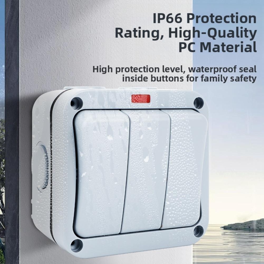 1 Pcs IP66 Outdoor Switch Control 3 Devices For Gardens & Terraces Waterproof Remote Household Accessories
