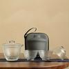 1set Glass Travel Tea Set Include 1 Tea Pot And 3 Cups Portable Tea Set Summer Tea Set Best Gift For Tea Lovers Glass Kung Fu Tea Set