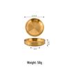 Korean-Style 304 Stainless Steel Golden Double-Layer Sauce Dish for Kimchi, BBQ, and Hot Pot Seasoning