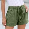 Женские повседневные летние эластичные пляжные шорты однотонные повседневные шорты
