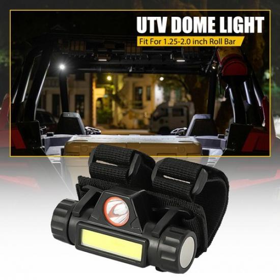 Roll Bar Mount Dome Light LED Light For UTV ATV Polaris RZR Golf Cart Universal