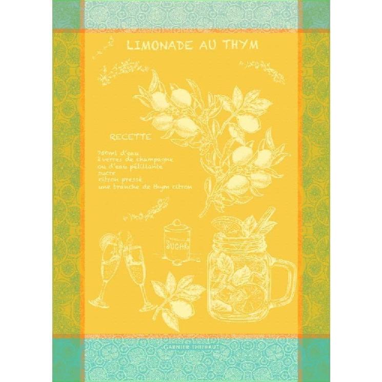 Garnier Thiebaut Confiture De Fraises Printemps (Spring Strawberry Jam) French Kitchen Towel 22"x30", Cotton, Jacquard