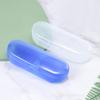 Синий прозрачный футляр для очков Пластиковая коробка Плоское зеркало Коробка для хранения очков для близорукости Футляр для солнцезащитных очков Простой модный футляр для очков