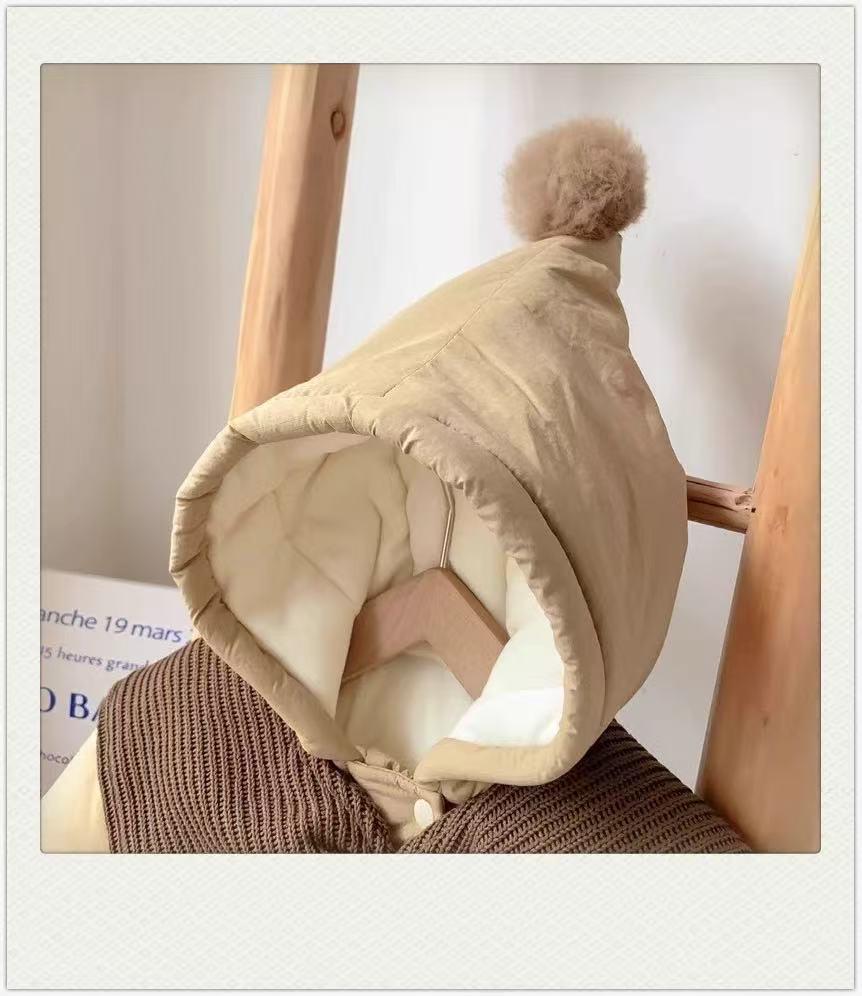 Fashionable Winter Warm Fleece-Lined Baby Girl Cotton Romper & Jacket