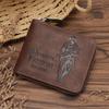 Men's Tri-Fold Embossed Hunter Wallet with Chain and Multi-Card Slots