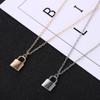 Модное металлическое покрытие с замком, ожерелье, женская подвеска, цепочка на ключицу