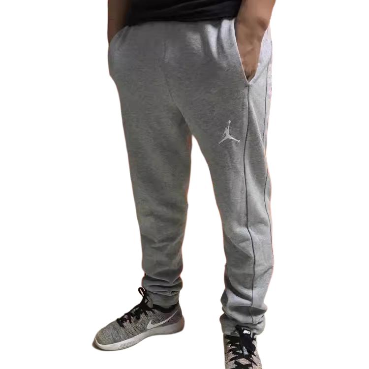 Nike Однотонные прямые трикотажные спортивные брюки с эластичной резинкой на талии, мужские низы серого цвета AO5235-063