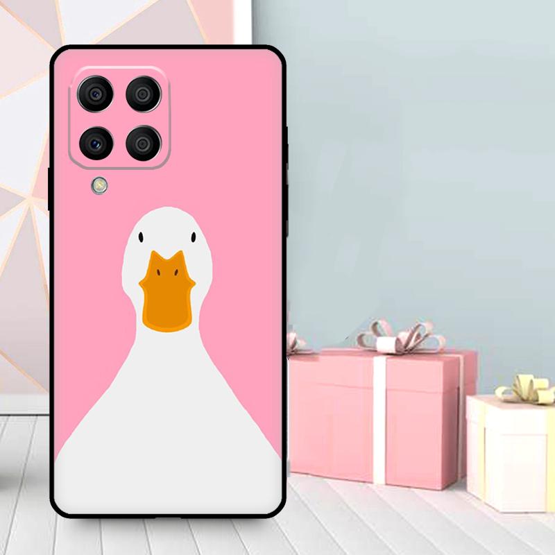 Мультяшный забавный чехол-гусь для Samsung Galaxy M06 M11 M31 M14 M34 M54 M12 M32 M52 M15 M13 M16 M36 M56 M53 M35 M55