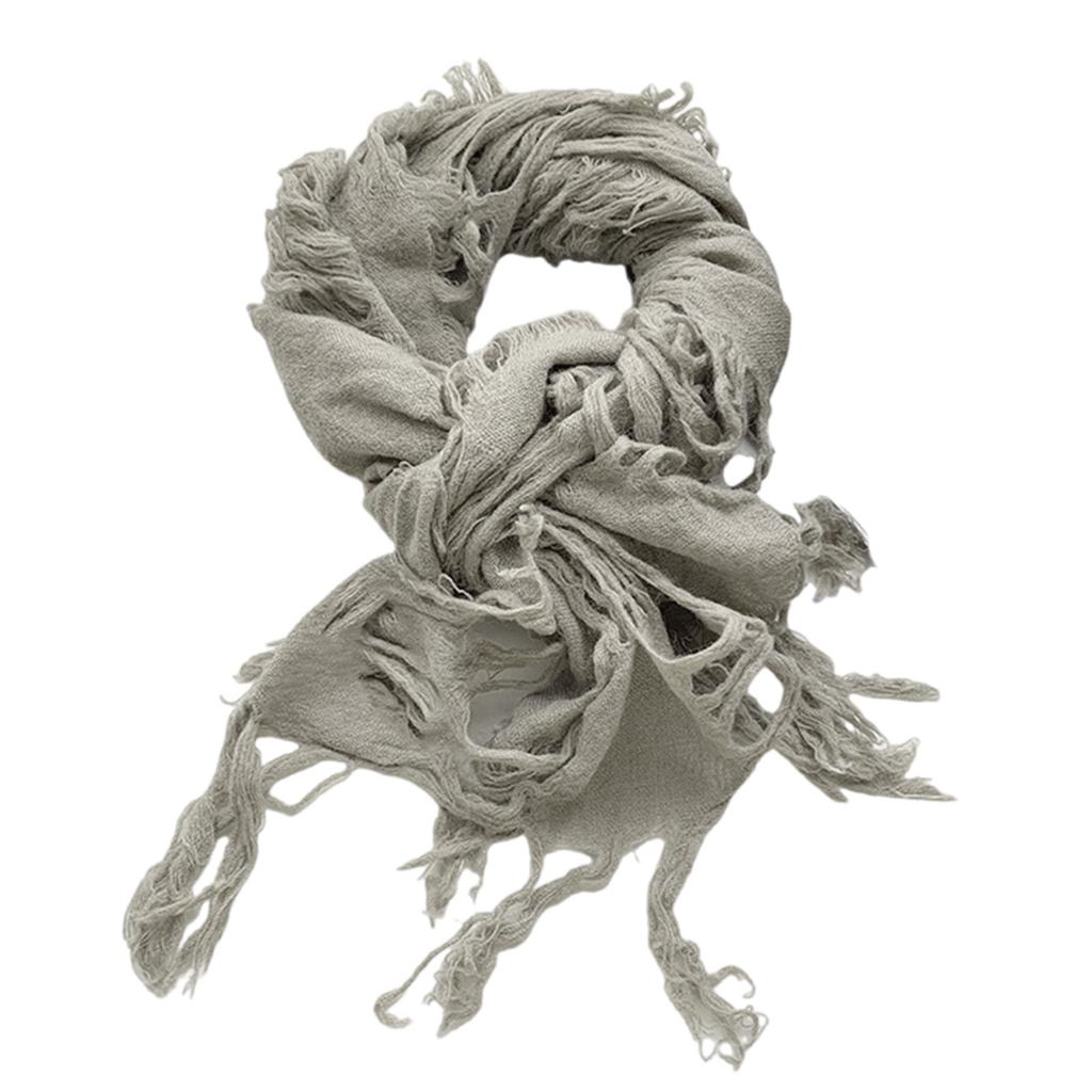 Потертый шерстяной шарф Рваный шарф для взрослых унисекс На все случаи жизни Y2K Шарф на шею Аксессуар для шеи для женщин, подростков, девушек