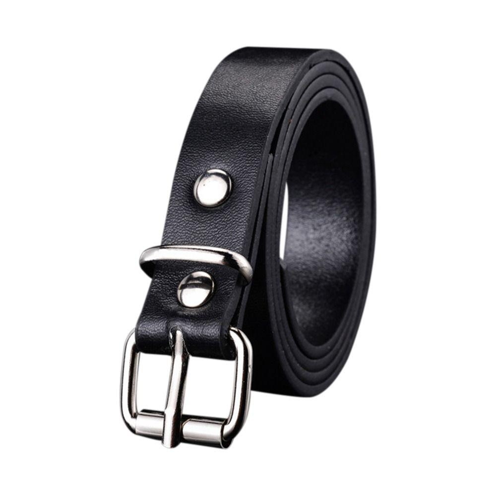 Design Retro Casual Thin Waist Strap Trouser Dress Belts Pin Buckle Waistband Children Leather Belt