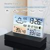 Digital Weather Station Transparent Temperature and Humidity Meter Alarm Clock Weather Forecast Indoor Outdoor Hygrothermograph