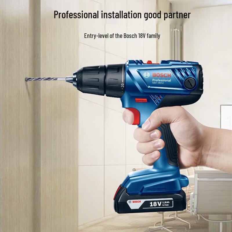 Bosch 18V Cordless Drill/Screwdriver GSR 180-LI CN plug (adapter included)