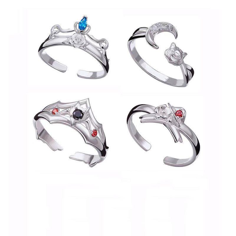 Аниме Bungo Stray Dogs Ring Nakahara Chuya Dazai Osamu Ryunosuke Nakajima Atsushi Косплей Унисекс Регулируемое ювелирное кольцо для вечеринки