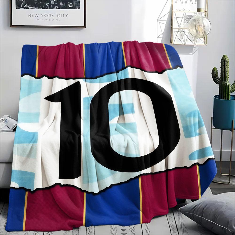 1PC Lionel Messi Patterned Flannel Blanket Suitable For All Seasons for Home Decor Warmth and Comfort Gifts Holiday Present