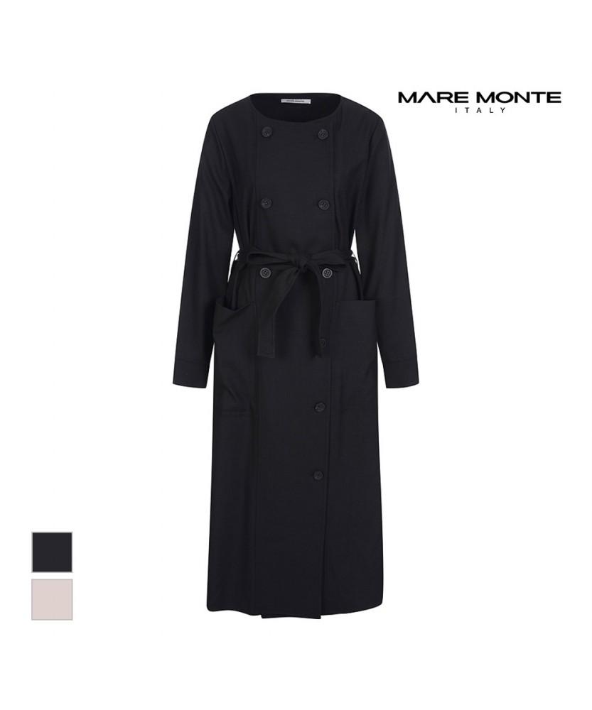 Платье MAREMONTE с поясом и двойной пуговицей_M232Mop03S0