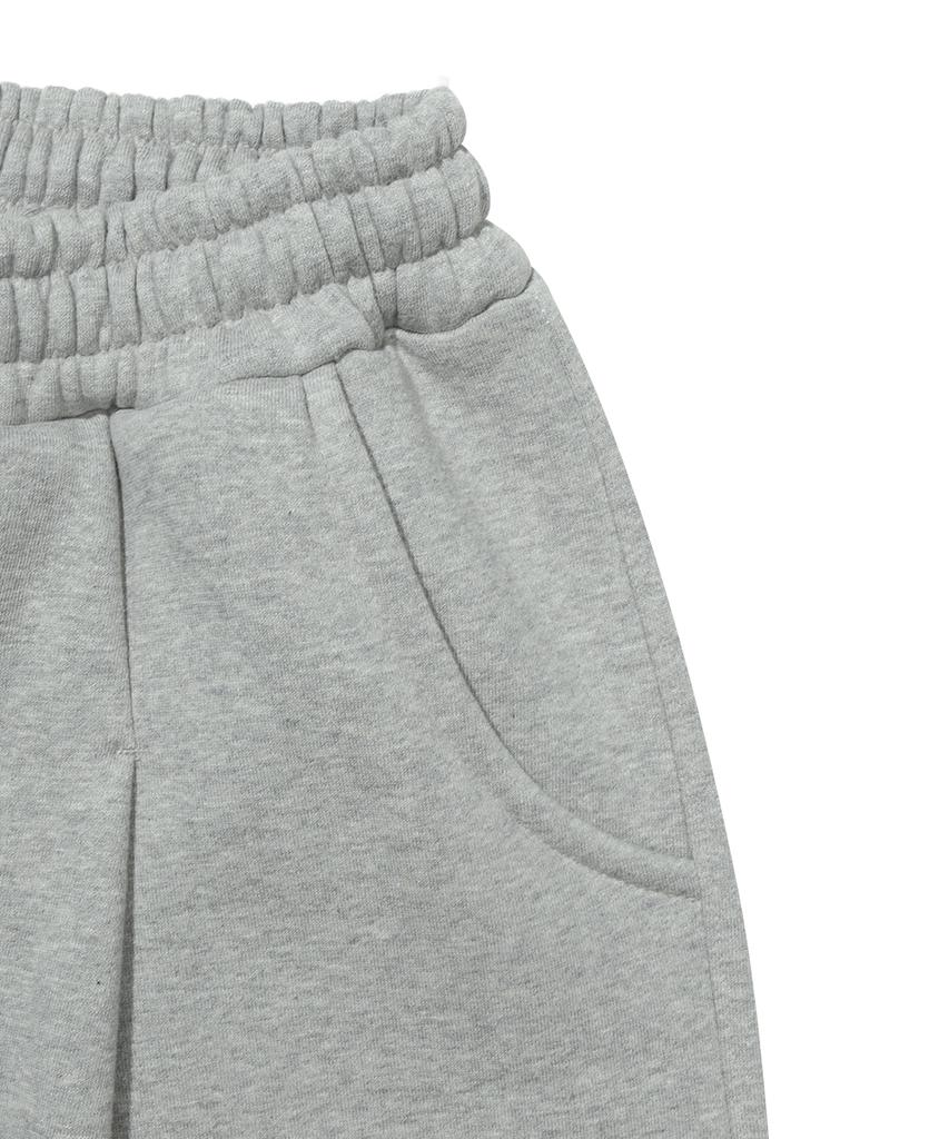 GAINSBORO One-Pleat Wide Sweatpants_Melange Grey