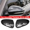 For Hyundai Tucson 2015- 2016 2017 2018  Car Rearview Side Mirror Cover Wing Cap Exterior Door Rear View Case Trim