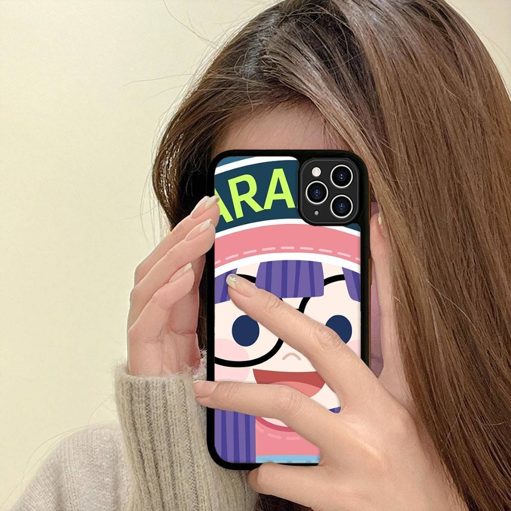 Мультяшный чехол для телефона Dr Slump Arale для iPhone 11 12 13 14 15 Pro Max 17 16 Plus Жесткая задняя крышка из ПК+ТПУ
